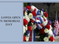 is lowes open on memorial day
